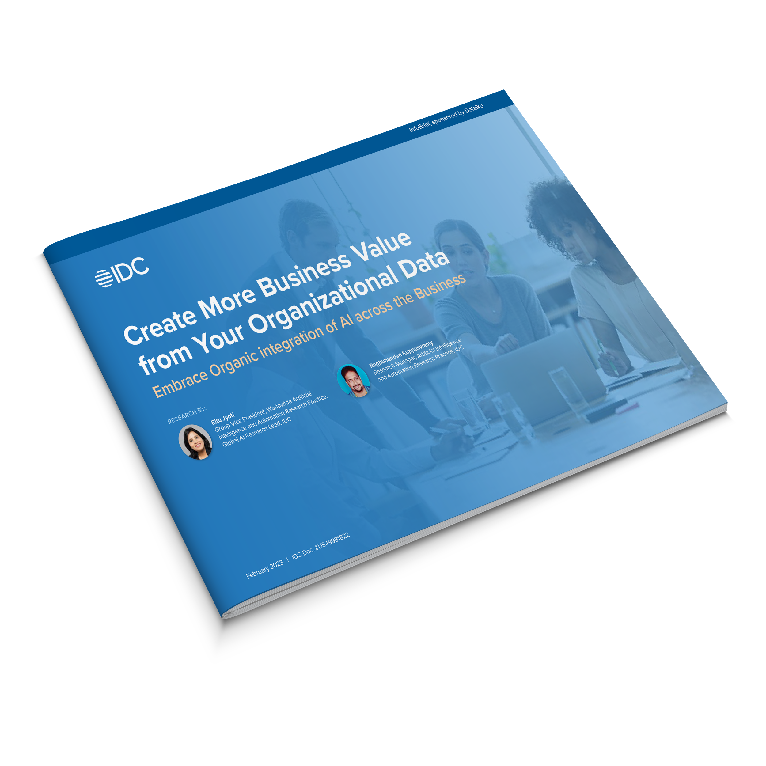 IDC InfoBrief Create More Business Value from Your Organizational Data Ebook Mockup
