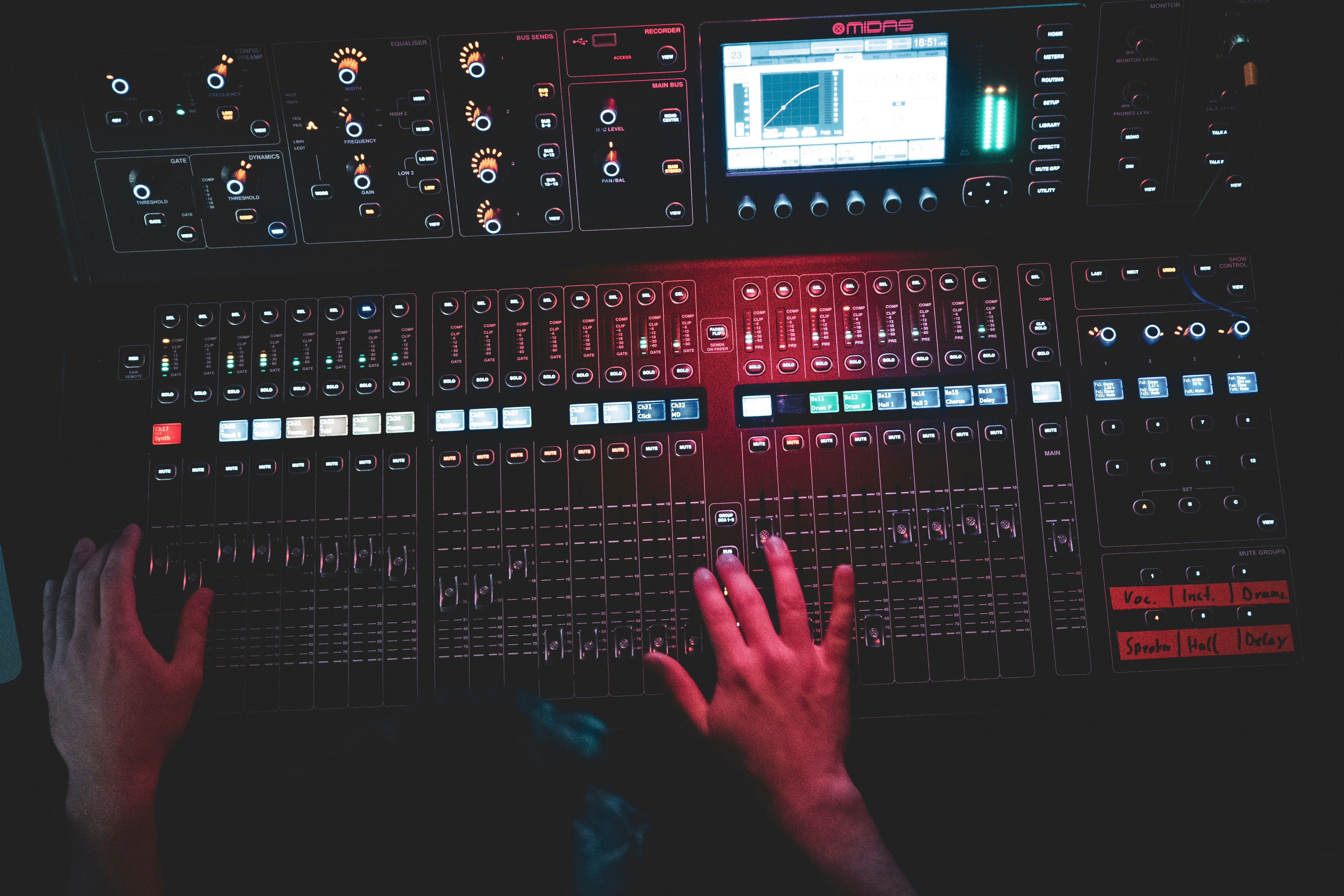 red control tower airplane